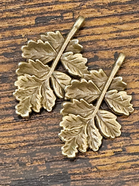 🍃Large Bronze Leaf Connectors for Jewellery Making - 6 Pack