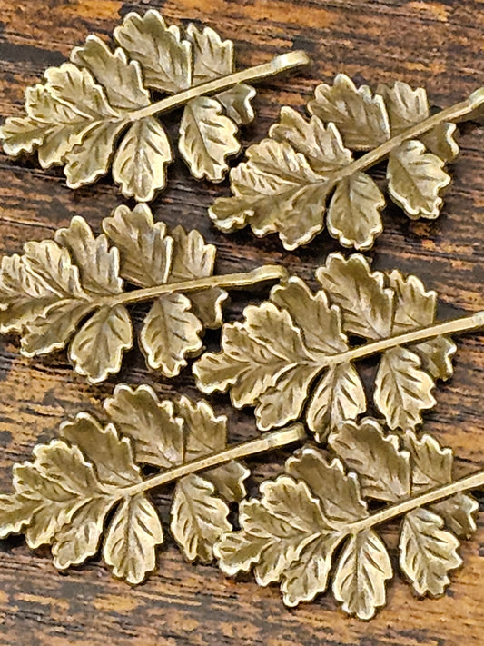 🍃Large Bronze Leaf Connectors for Jewellery Making - 6 Pack